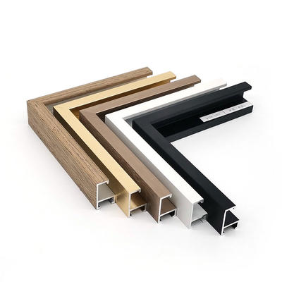 Metal photo framing moulding custom size and design for home decoration aluminum picture frames profiles.